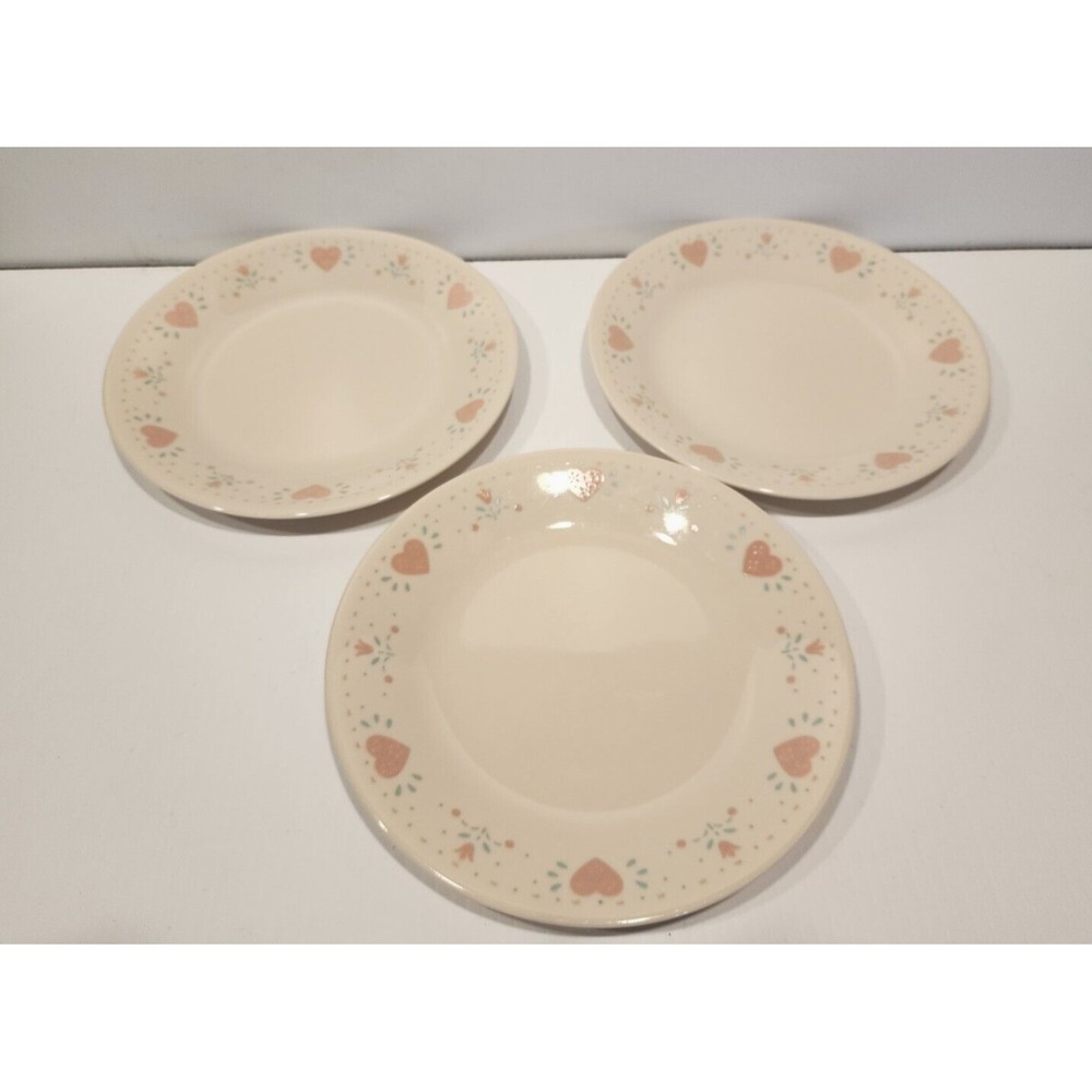 Corelle Corning Forever Yours   (3) Salad bread & butter dessert 6-3/4"  Discont